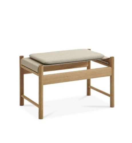 Brdr. Krüger HB Stool H: 40 cm - Olieret Eg/Canvas