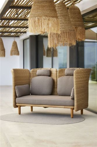 Cane-line Outdoor Arch 2 pers. Sofa Modul B: 148 cm - Natural/Grå