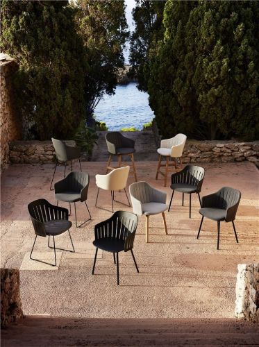 Cane-line Outdoor Choice Stol H: 87 - Teak/Black
