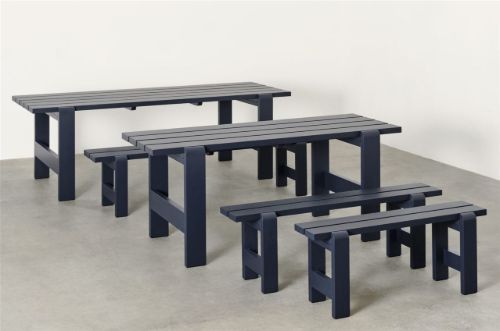 HAY Weekday Bench B: 190 cm - Steel Blue