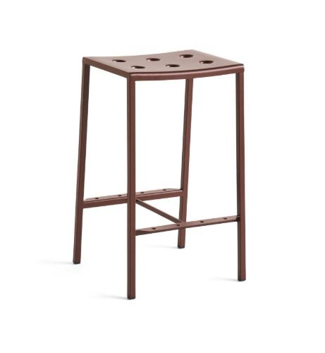 HAY Balcony Bar Stool Low H: 65 cm - Iron Red