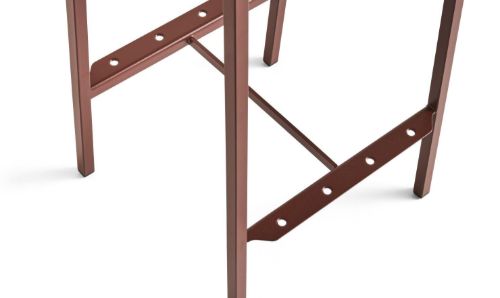 HAY Balcony Bar Stool Low H: 65 cm - Iron Red