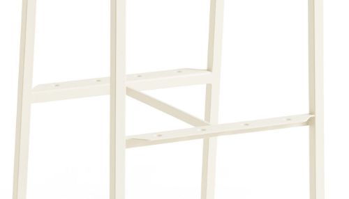 HAY Balcony Bar Stool High H: 75 cm - Chalk Beige