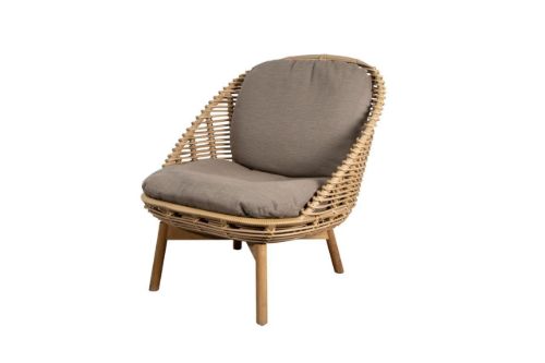 Cane-line Outdoor Hive Loungestol inkl. Hynder - Natural Teak/Taupe