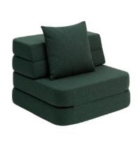 Billede af By KlipKlap KK 3 Fold Sofa Single L: 75 cm - Deep Green/Light Green  OUTLET