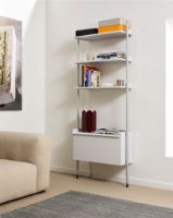 Billede af HAY Pier System 131 1 Column 82x209 cm - PS White Steel/Clear Anodised Profiles