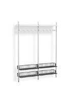 Billede af HAY Pier System 1052 2 Columns 162x209 cm - PS White Steel/Clear Anodised Profiles/Anthracite Wire Shelf
