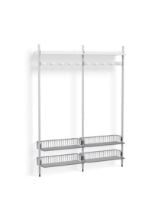 Billede af HAY Pier System 1052 2 Columns 162x209 cm - PS White Steel/Clear Anodised Profiles/Chromed Wire Shelf