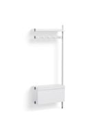Billede af HAY Pier System 1060 Add-On 80x209 cm - PS White Steel/Clear Anodised Profiles
