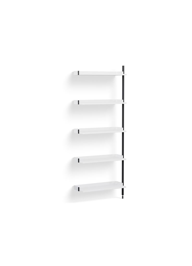 Billede af HAY Pier System 110 Add-On 80x209 cm - PS White Steel/Black Anodised Profiles