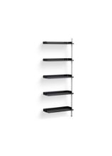 Billede af HAY Pier System 110 Add-On 80x209 cm - PS Black Steel/Clear Anodised Profiles