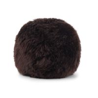 Billede af Natures Collection Angelite Round Cushion New Zealand Sheepskin Long Wool Ø25 cm - Chocolate