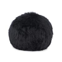 Billede af Natures Collection Angelite Round Cushion New Zealand Sheepskin Long Wool Ø25 cm - Black