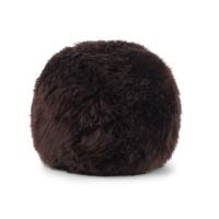Billede af Natures Collection Angelite Round Cushion New Zealand Sheepskin Long Wool Ø30 cm - Chocolate