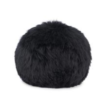 Billede af Natures Collection Angelite Round Cushion New Zealand Sheepskin Long Wool Ø35 cm - Black