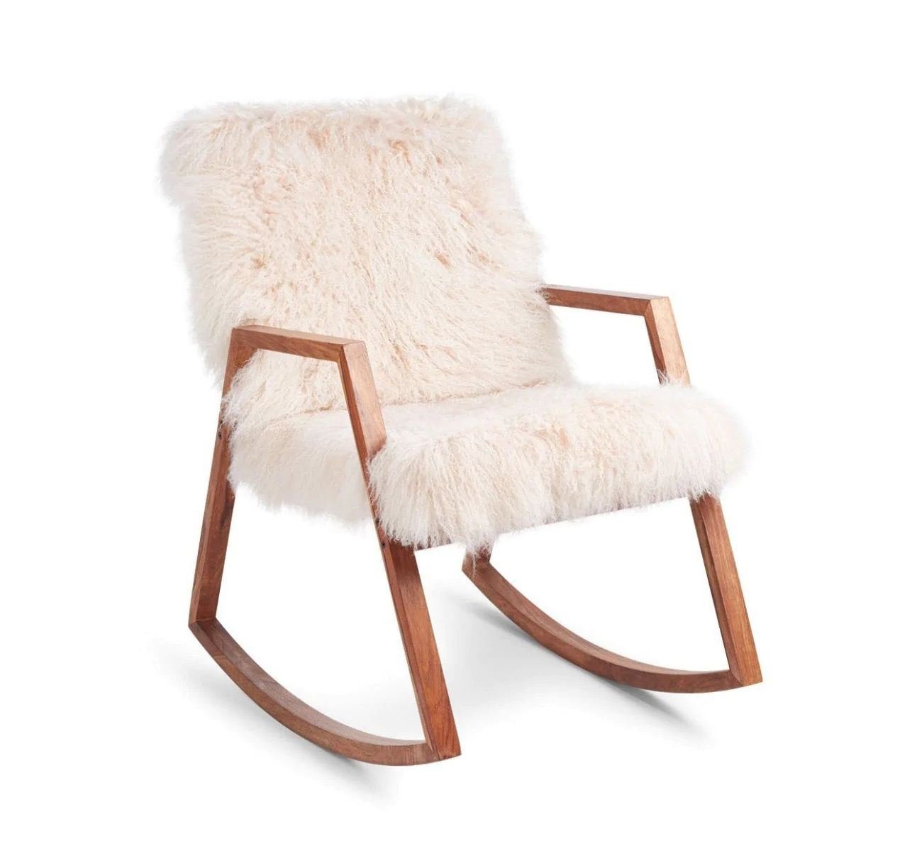 Billede af Natures Collection Rocking Chair with Sheepskin Cover B: 78 cm - Oak