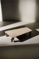 Billede af GUBI Doric Coffee Table Rectangular 140x80 cm - Neutral White Travertine 