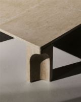 Billede af GUBI Doric Coffee Table Square 80x80 cm - Neutral White Travertine