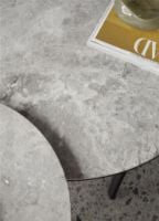 Billede af Vipp 425 Coffee Table Ø: 90 cm - Marble/Sky Grey