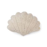 Billede af Natures Collection Shell Cushion of New Zealand Sheepskin Short Wool Medium 42x58 cm - Yellow/Taupe/Pearl