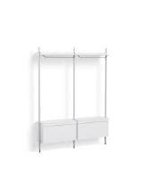 Billede af HAY Pier System 1002 2 Columns 162x209 cm - PS White Steel/Clear Anodised Profiles