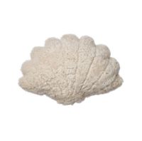 Billede af Natures Collection Shell Cushion of New Zealand Sheepskin Short Wool Small 35x50 cm - Pearl