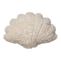 Billede af Natures Collection Shell Cushion of New Zealand Sheepskin Short Wool Large 75x74 cm - Pearl