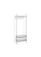 Billede af HAY Pier System 1011 1 Column 82x209 cm - PS White Steel/Clear Anodised Profiles/Chromed Wire Shelf