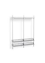 Billede af HAY Pier System 1012 2 Columns 162x209 cm - PS White Steel/Clear Anodised Profiles/Chromed Wire Shelf