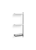 Billede af HAY Pier System 1030 Add-On 80x209 cm - PS White Steel/Black Anodised Profiles/Anthracite Wire Shelf