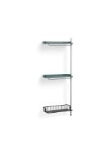 Billede af HAY Pier System 1030 Add-On 80x209 cm - PS Blue Steel/Clear Anodised Profiles/Anthracite Wire Shelf