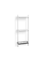 Billede af HAY Pier System 1031 1 Column 82x209 cm - PS White Steel/Clear Anodised Profiles/Anthracite Wire Shelf