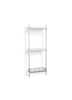 Billede af HAY Pier System 1031 1 Column 82x209 cm - PS White Steel/Clear Anodised Profiles/Chromed Wire Shelf