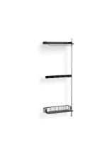 Billede af HAY Pier System 1040 Add-On 80x209 cm - PS Black Steel/Clear Anodised Profiles/Anthracite Wire Shelf