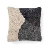 Billede af Natures Collection Pattern Collection Cushion New Zealand Sheepskin 45x45 cm - Anthracite/Pearl/Graphite