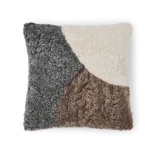Billede af Natures Collection Pattern Collection Cushion New Zealand Sheepskin 45x45 cm - Taupe/Graphite/Pearl