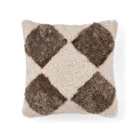 Billede af Natures Collection Pattern Collection Cushion New Zealand Sheepskin 40x40 cm - Pearl/Taupe