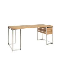 Billede af Kristina Dam Studio Outline Desk 160x84 cm - Stainless Steel/Oak