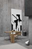 Billede af Kristina Dam Studio Outline Desk 160x84 cm - Stainless Steel/Oak