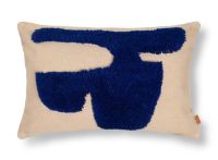 Billede af Ferm Living Lay Cushion Rectangular 60 x 40 cm - Sand/Bright Blue 