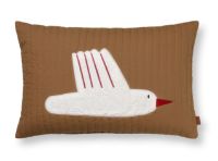 Billede af Ferm Living Bird Quilted Cushion Rectangular 60 x 40 cm - Sugar Kelp 