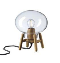 Billede af FDB Møbler U6 Hiti Mini Bordlampe H: 22,2 cm - Eg/Klar Glas 