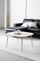 Billede af Thomsen Furniture Oak Sofabord 80x80 cm - Hvidolieret Eg/Stål 