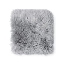 Billede af Natures Collection Zero Waste Seat Cover New Zealand Sheepskin Long Wool 35x35 cm - Light Grey