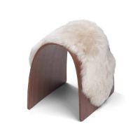 Billede af Natures Collection Sheep Stool Cover New Zealand Sheepskin Long Wool Large - Pearl