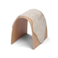 Billede af Natures Collection Sheep Stool Cover New Zealand Sheepskin Short Wool Small - Pearl