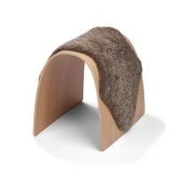 Billede af Natures Collection Sheep Stool Cover New Zealand Sheepskin Short Wool Small - Taupe