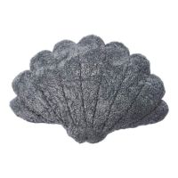 Billede af Natures Collection Shell Cushion of New Zealand Sheepskin Short Wool Small 35x50 cm - Light Grey