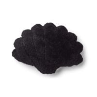 Billede af Natures Collection Shell Cushion of New Zealand Sheepskin Short Wool Large 75x74 cm - Black