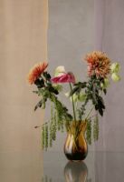 Billede af Holmegaard Calabas Duo Vase H: 21 cm - Burgundy/Amber 
